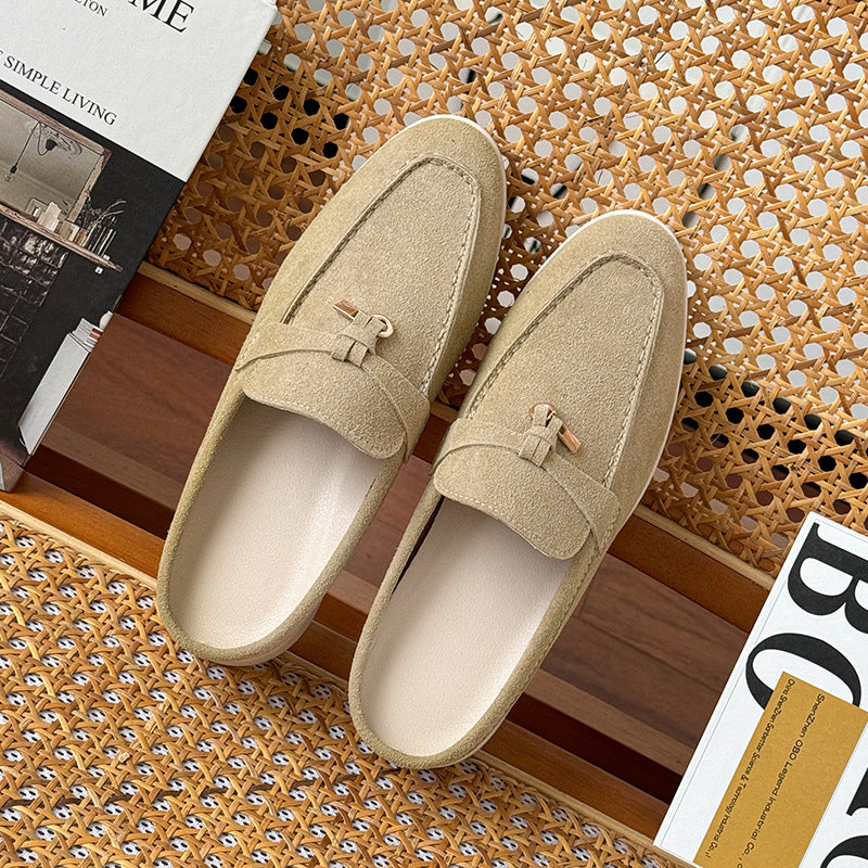 Tasseled Hidden-Heel Slip-On Mule Shoes