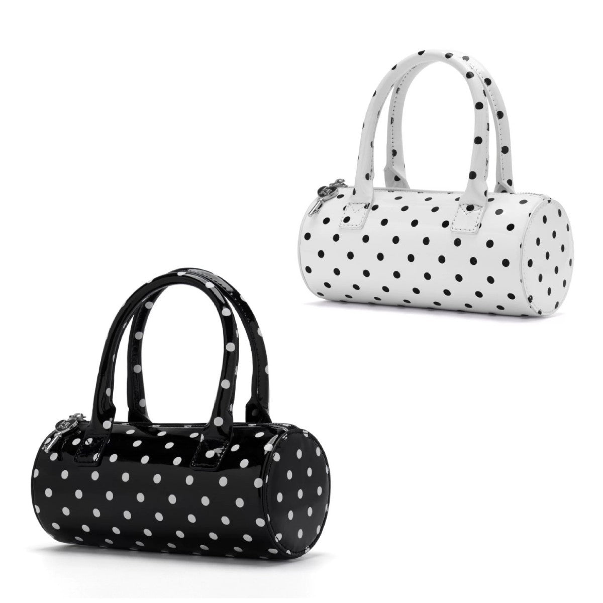 Women's Cylindrical Tote Bag – PU Leather Shoulder Bag with Card Holder