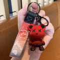 Chic Ombre Cartoon Bear Keychain Pendant Accessory