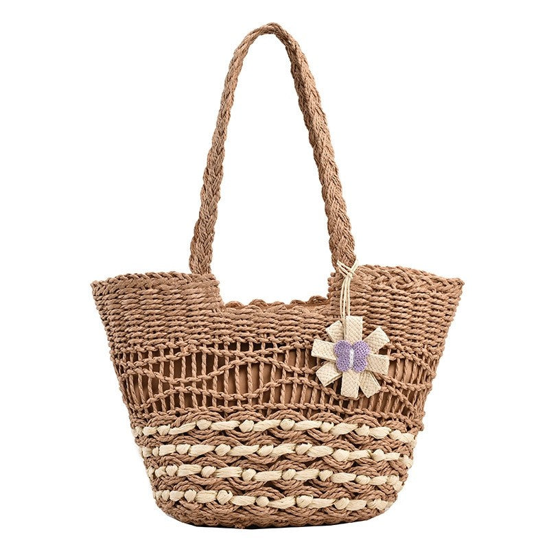 Handcrafted Oversized Straw Tote for the Beach