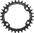 Wolf Tooth 96 BCD Chainring - 36t 96 Asymmetric BCD 4-Bolt Drop-Stop A For Shimano XT M8000 SLX M7000 Cranks BLK
