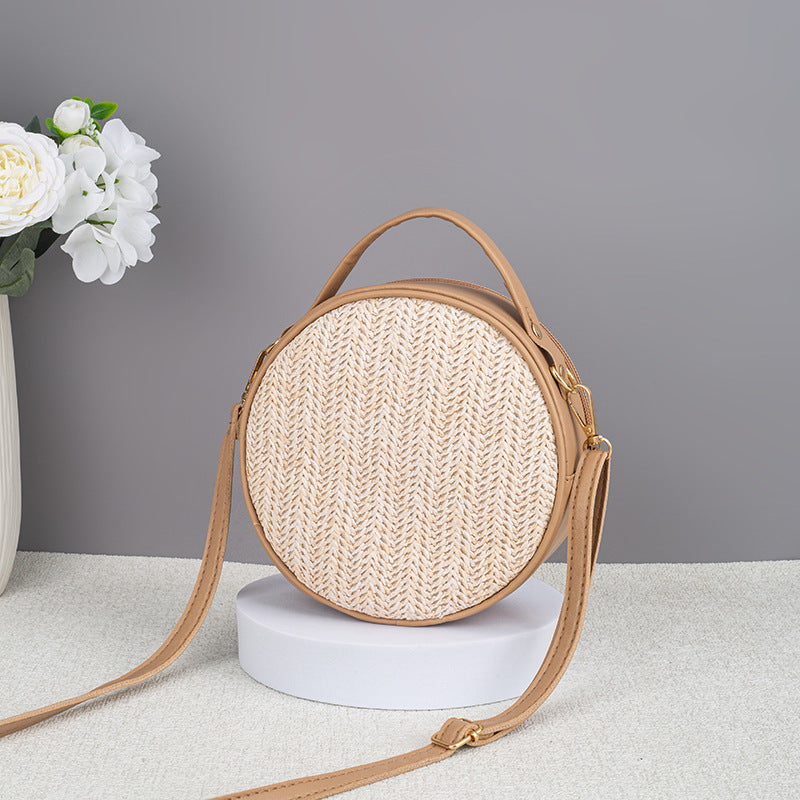 Woven Straw Round Bag