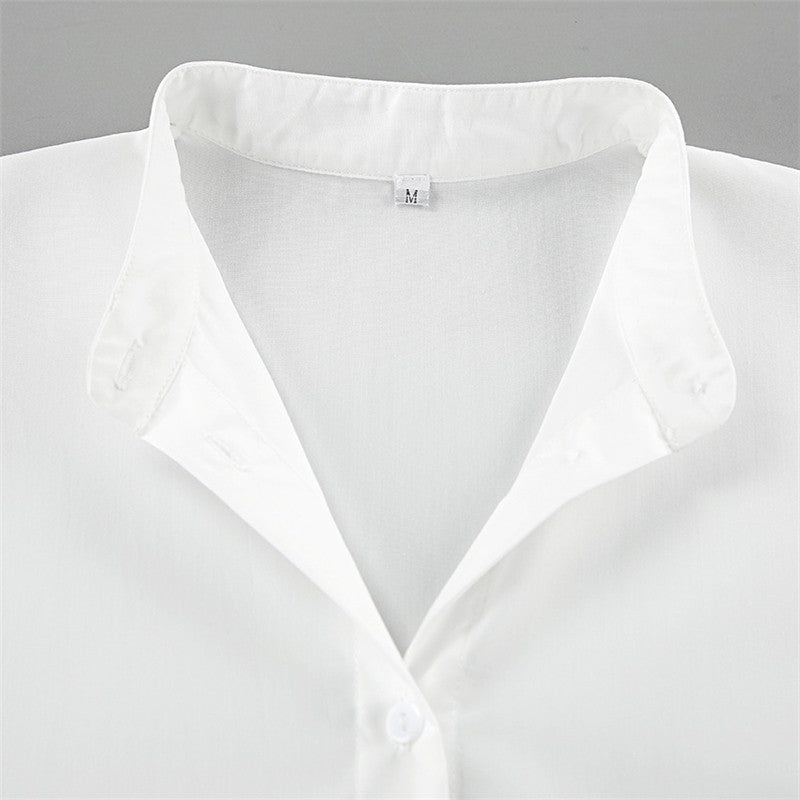 Casual and Stylish Loose Lantern Sleeve Shirt with Unique Design