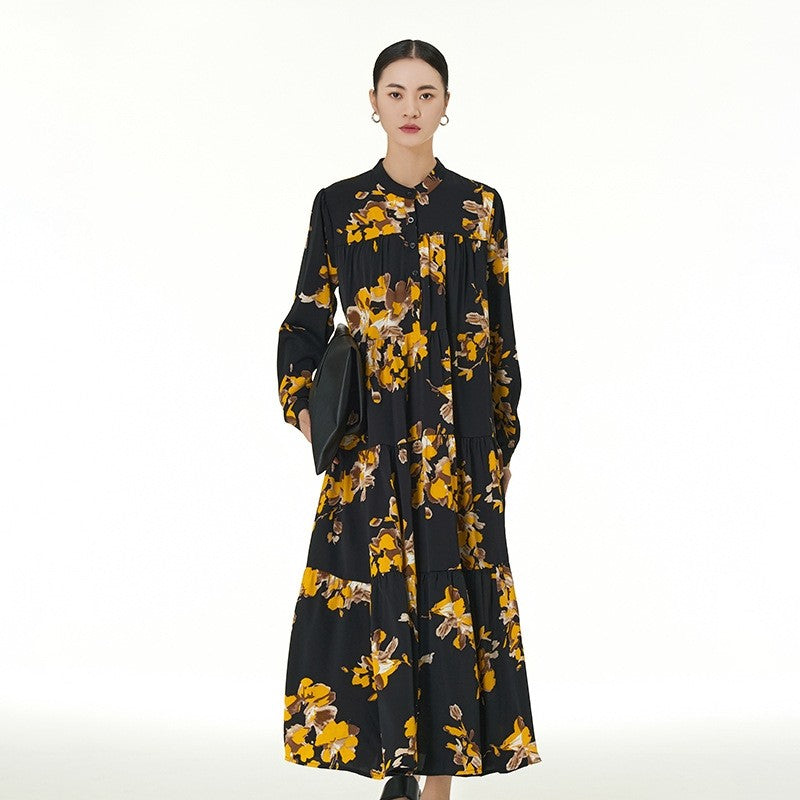 Pleated Oversized Cake Dress