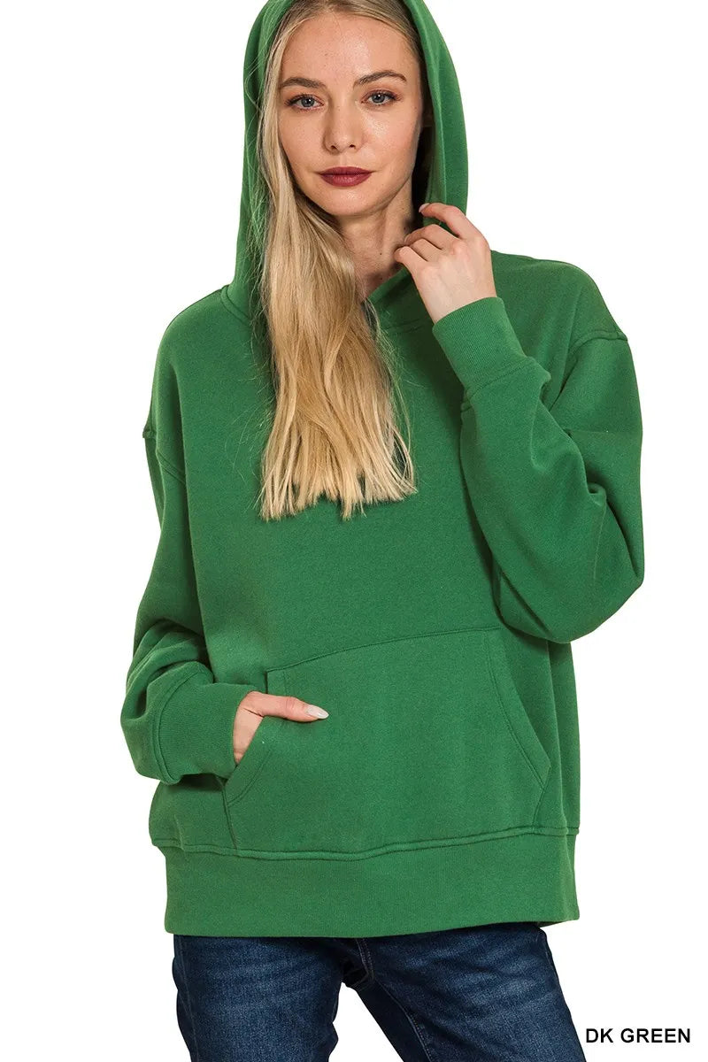 Fleece Kangaroo Pocket Hoodie