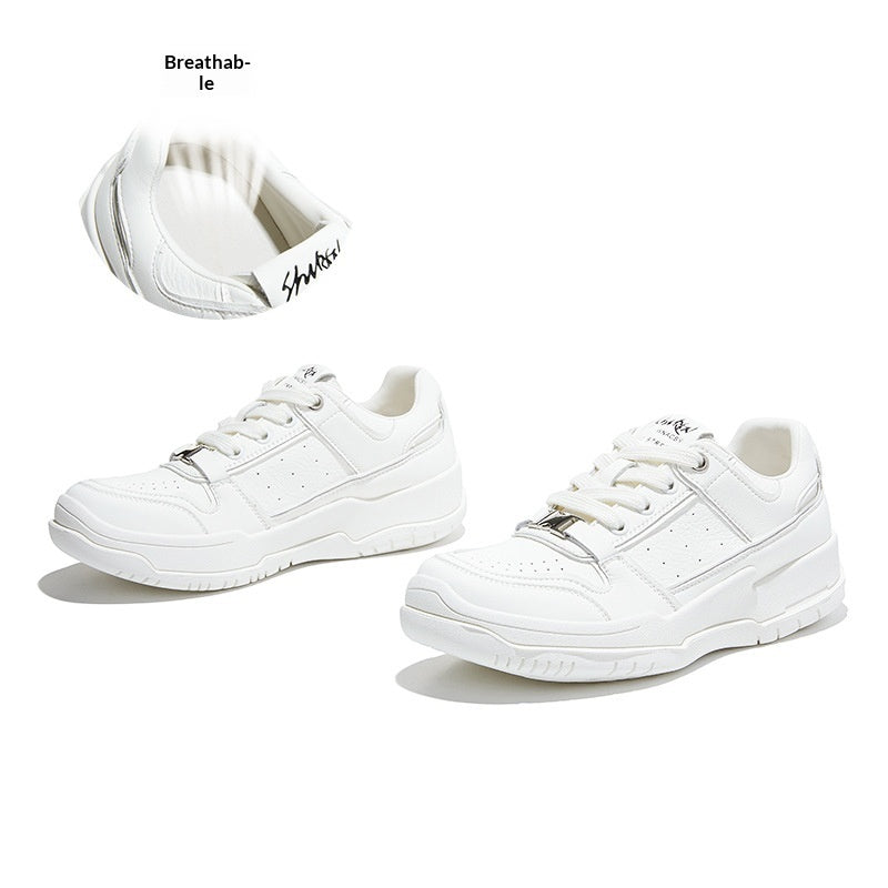 Chunky Sole Lace-Up Flat Shoes
