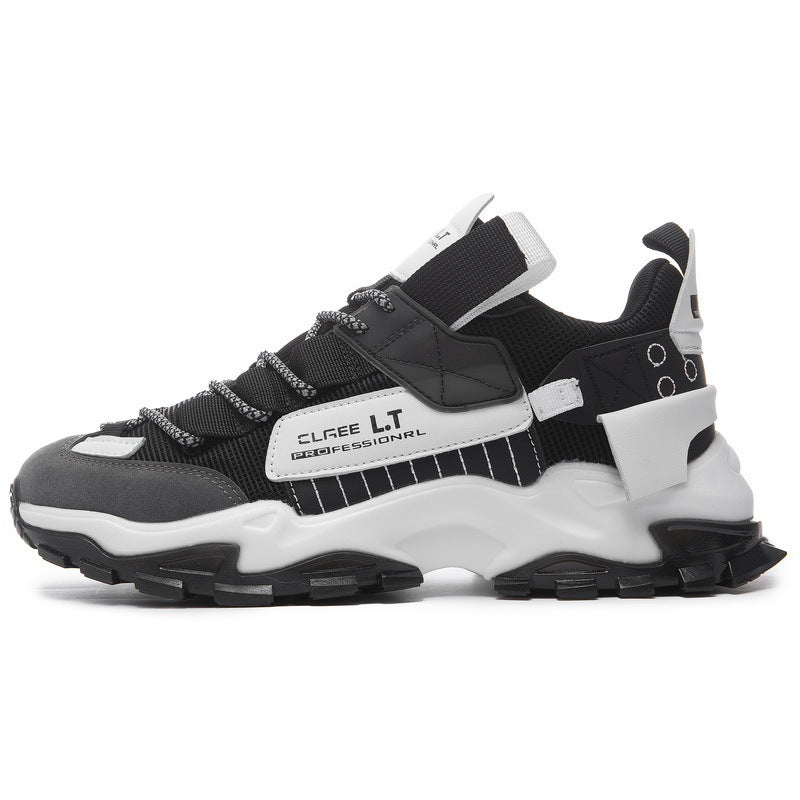 Men's Breathable Mesh Casual Sneakers – Lace-Up Low-Top Rubber Sole Everyday Shoes