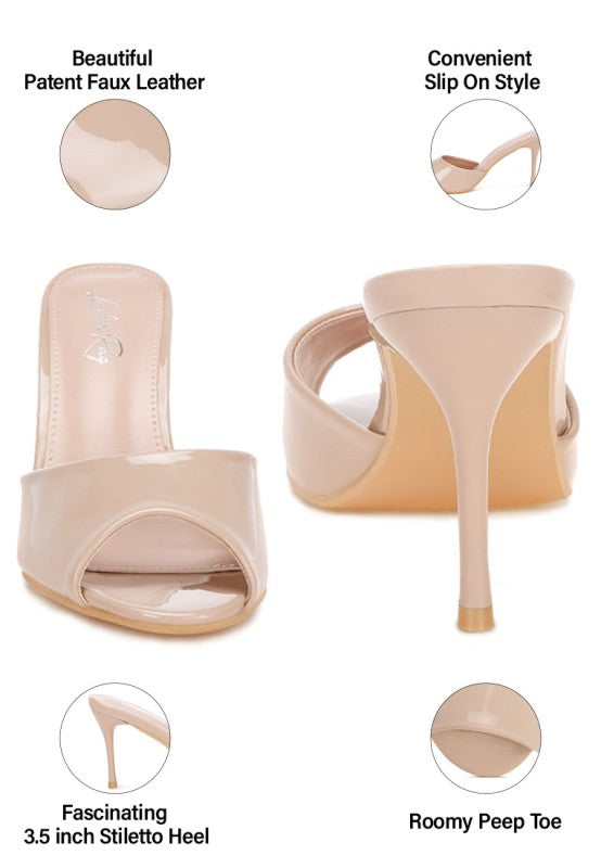 Lilith Peep Toe Stiletto Heel Sandals