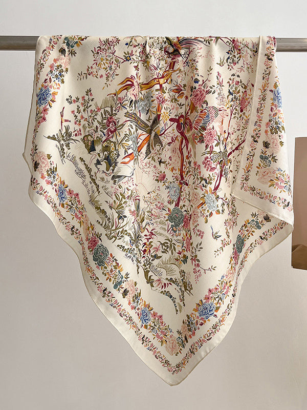 Flower Print Keep Warm Scarf