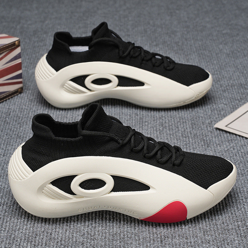 Women's Breathable Mesh Sneakers With Thick Sole | Low-Top Casual Shoes