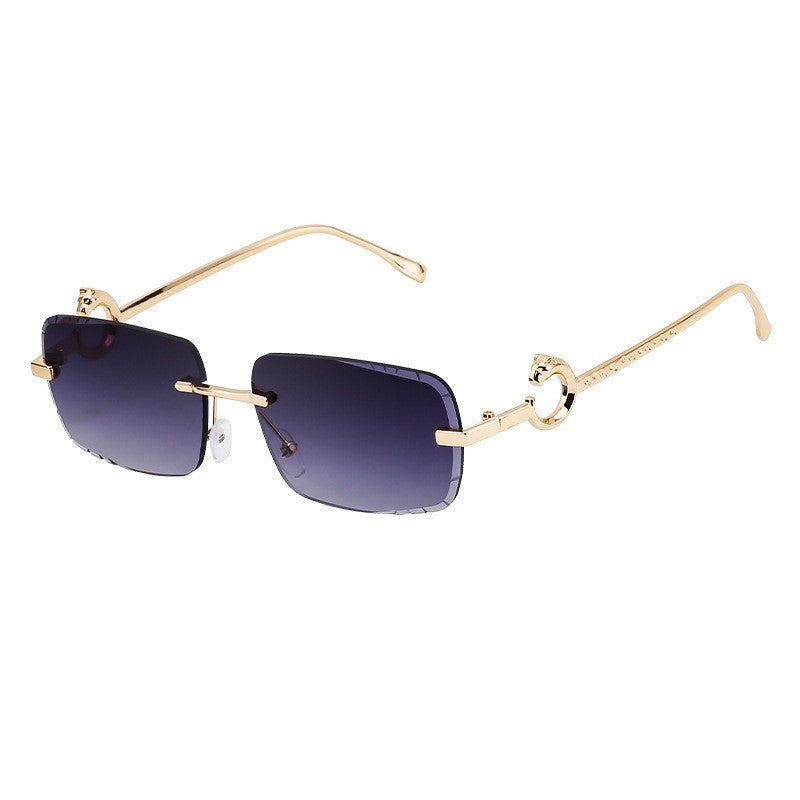 Fashion Frameless Square UV400 Sun Protection Outdoor Eyewear Sunglasses