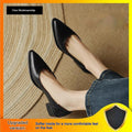 Women's French-Style Pointed-Toe Mid-Heel Mary Jane Leather Shoes - Waterproof Kitten Heel