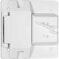 Hubbell Raco 2-Gang Weatherproof Cover Plastic Toggle GFCI White