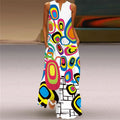 Sleeveless V-Neck Floral Print Casual Dress