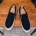 Men's Casual Slip-On Loafer Shoes – Lightweight Flat Heel | Black Beige Gray