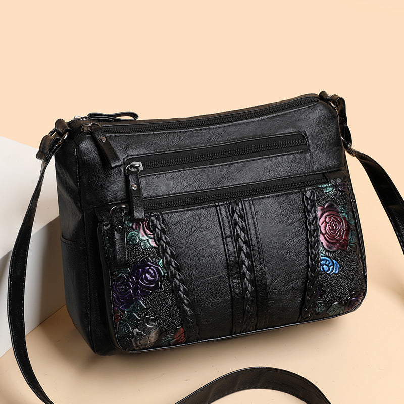 Women's Minimalist Crossbody Bag - Large Capacity PU Leather Shoulder Bag