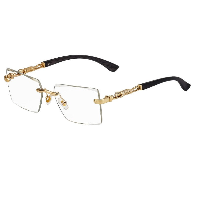Fashion Retro Frameless UV400 Sun Protection Outdoor Sunglasses