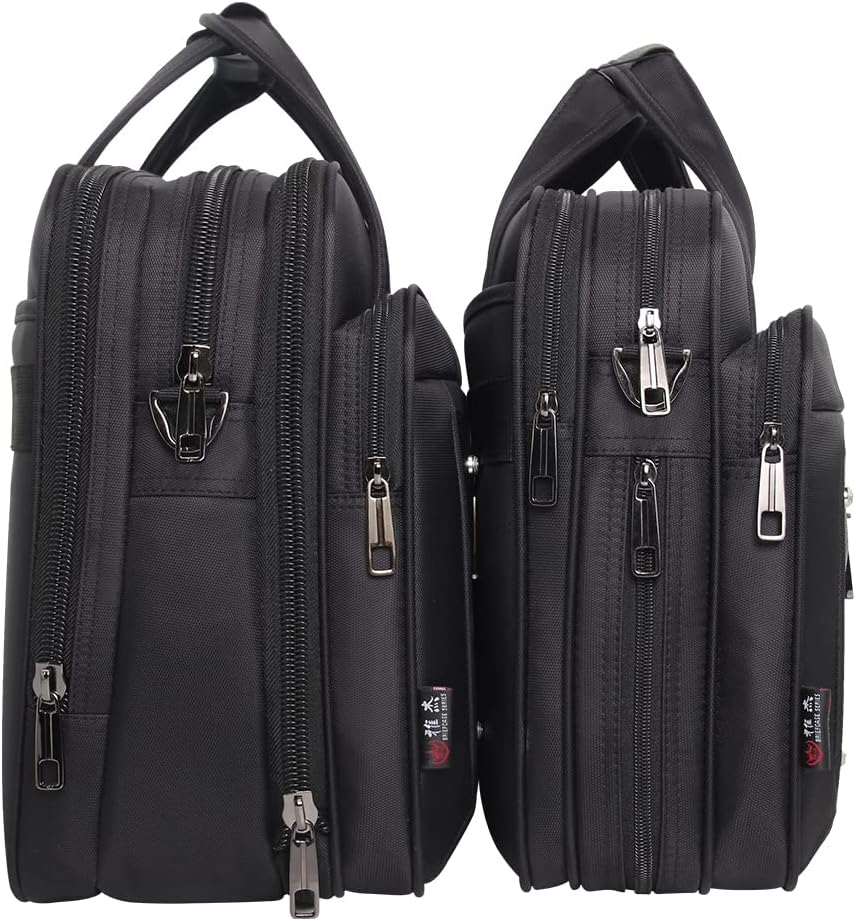 Men’s Canvas Laptop Tote Bag 17 19 Inch Business Work Briefcase
