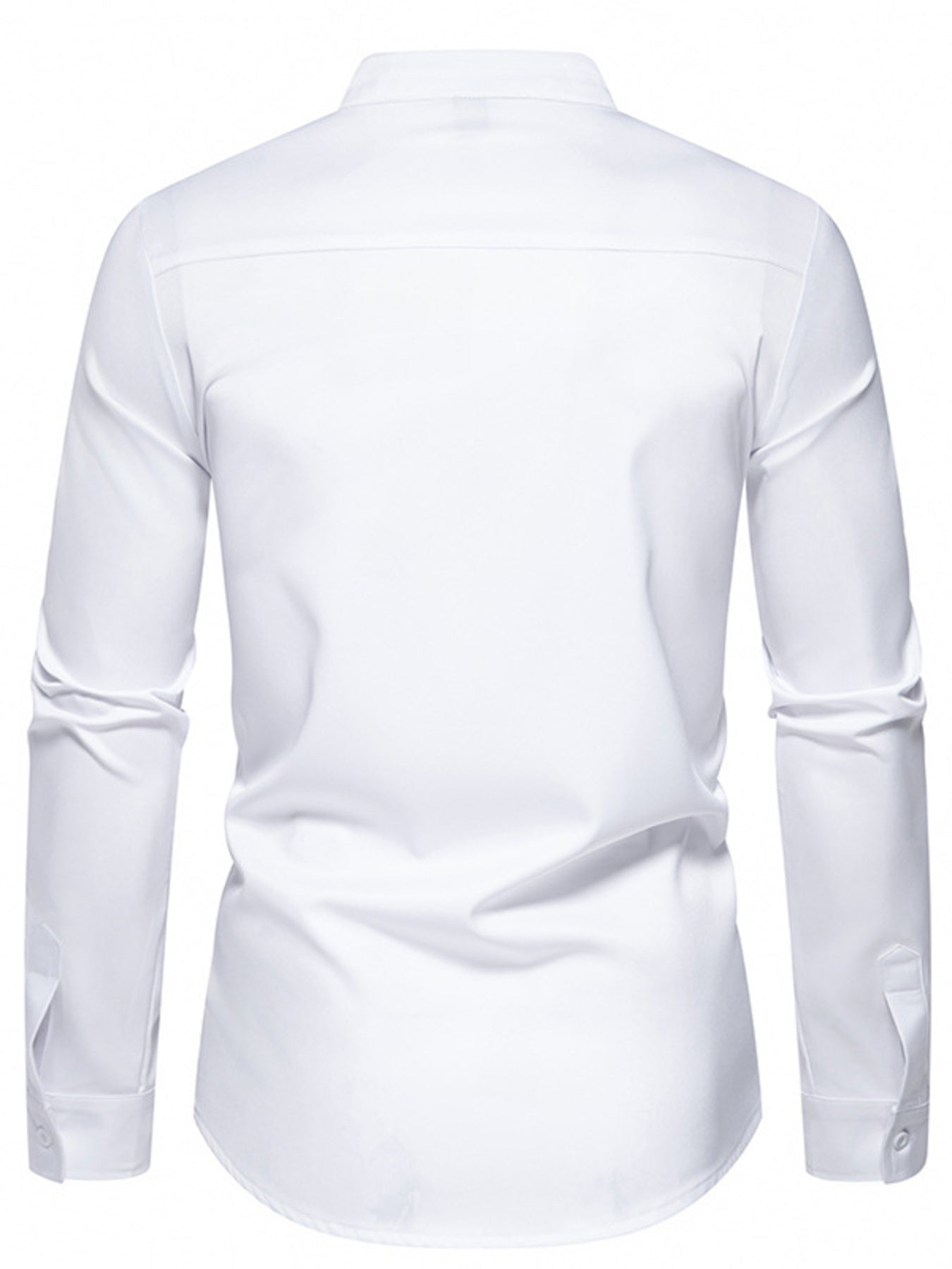 Men's Geometric Print Asymmetrical Button Shirt