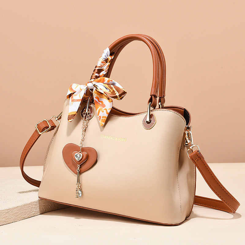 Premium PU Leather Crossbody Tote Bag - Urban Minimalist Shoulder Bag for Women
