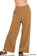 Cotton Slub Wide Leg Pants