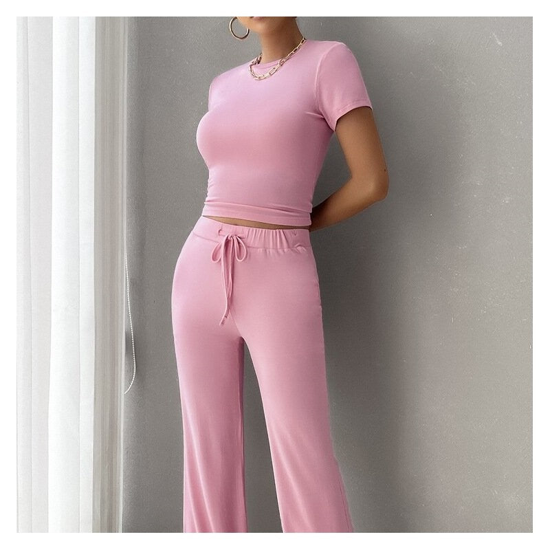 Stylish Monochrome Round Neck Urban Casual Suit