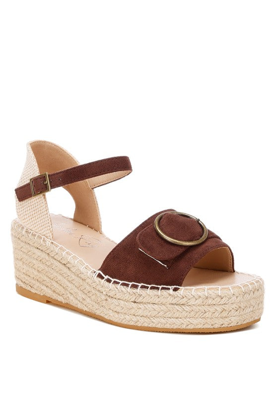 Amilta Buckle Detail Espadrille Wedges