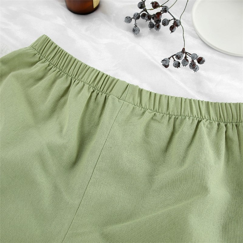 Long-Sleeve Cardigan and Shorts Two-Piece Pajama Set