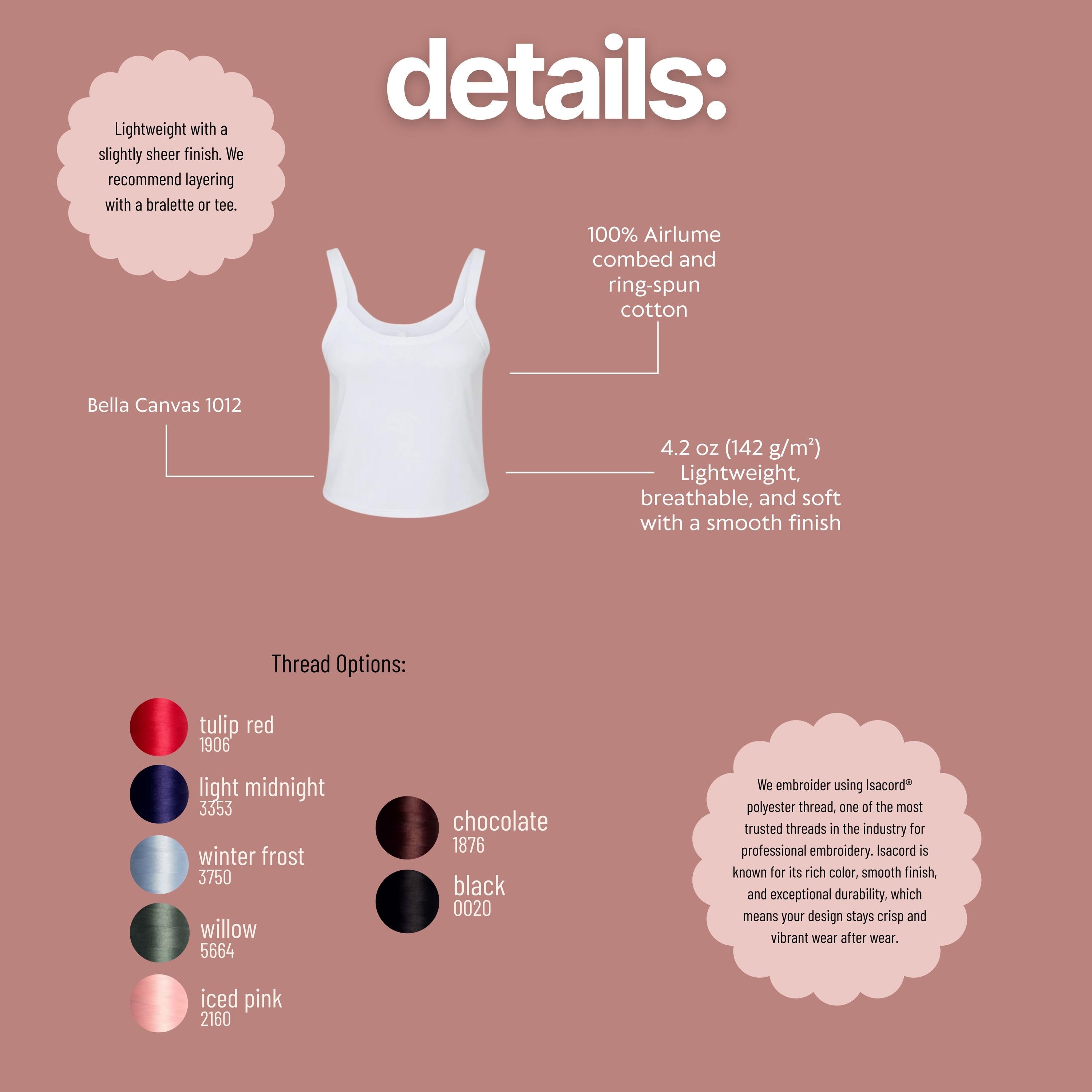 Embroidered Bride Tank Top with Lockett and Initials