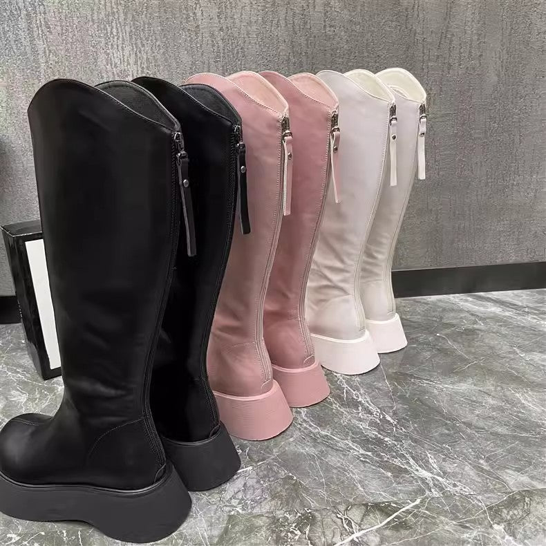 Chunky-Sole Over-the-Knee Boots