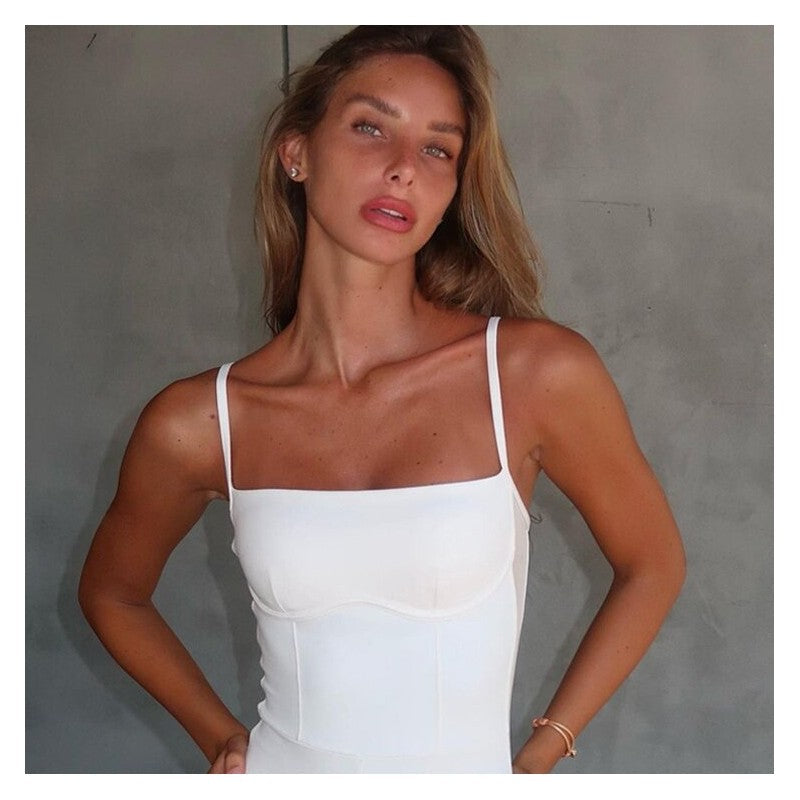 Sleek Mesh Patchwork Jumpsuit - Fashionably Tailored