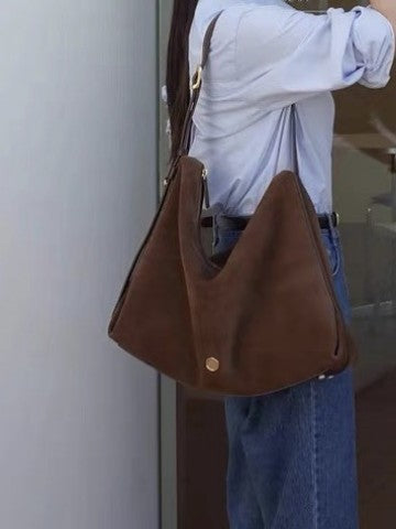 Matte Retro Commuter Tote Shoulder Bag