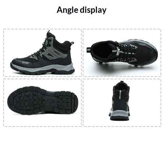 Men's Steel Toe Safety Work Shoes - Anti-Smashing Puncture Resistant Industrial Boots