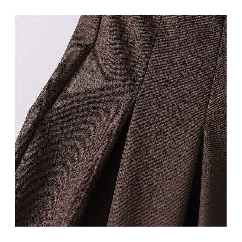Sure! Here is an optimized title for your clothing product in English:

"Elegant High Waist Wide Leg Trouser Suit with Belt