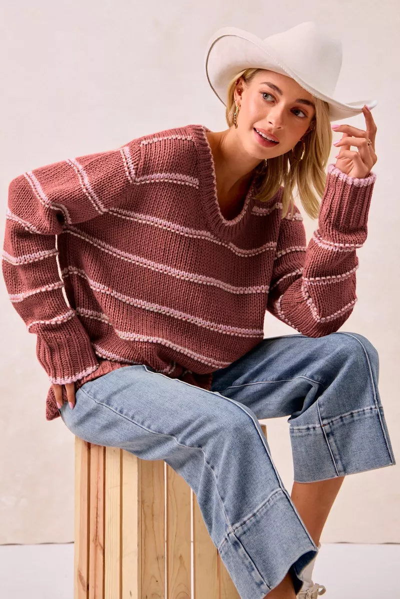 Striped Long Sleeve Sweater