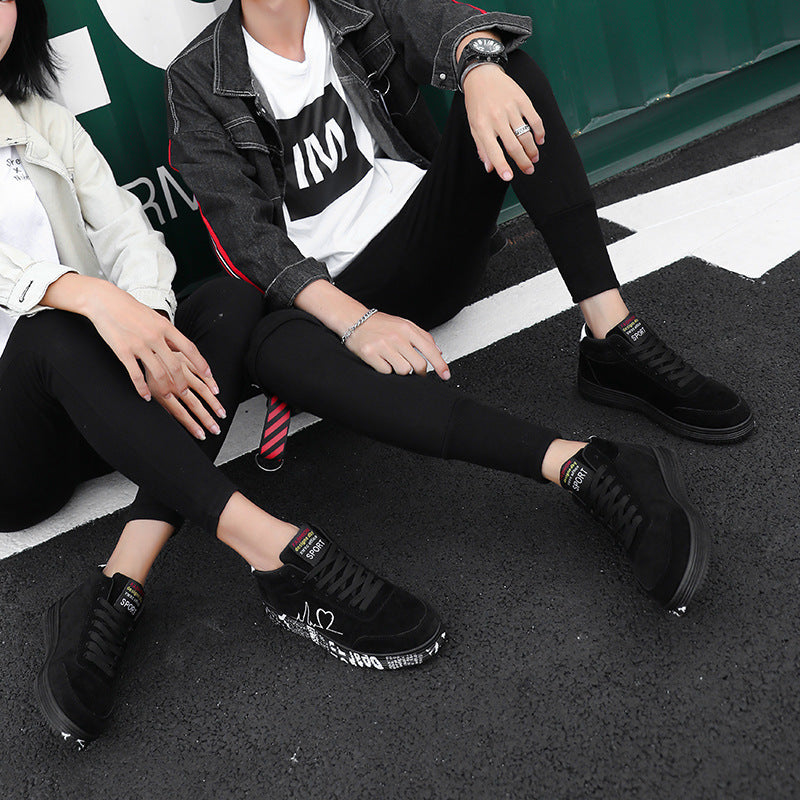 Men's Casual Letter Design Sneakers - Comfortable Low-Top Hiking Shoes