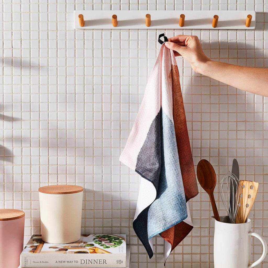 Midnight Flannel Geometry Tea Towel