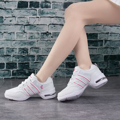 Women's Breathable Mesh Dance Shoes – Soft Sole Studio & Dance Fitness Shoes