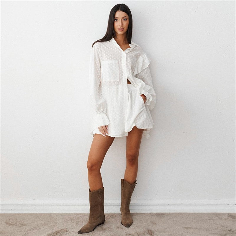 Jacquard Lotus Edge Pajama Set