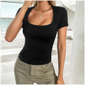Stylish Short-Sleeve Slim Fit Casual Pullover