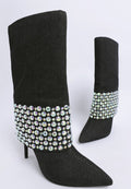 Basso Party Diamante Studded Stiletto Boots
