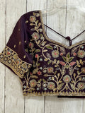Dark purple tissue silk blouse
