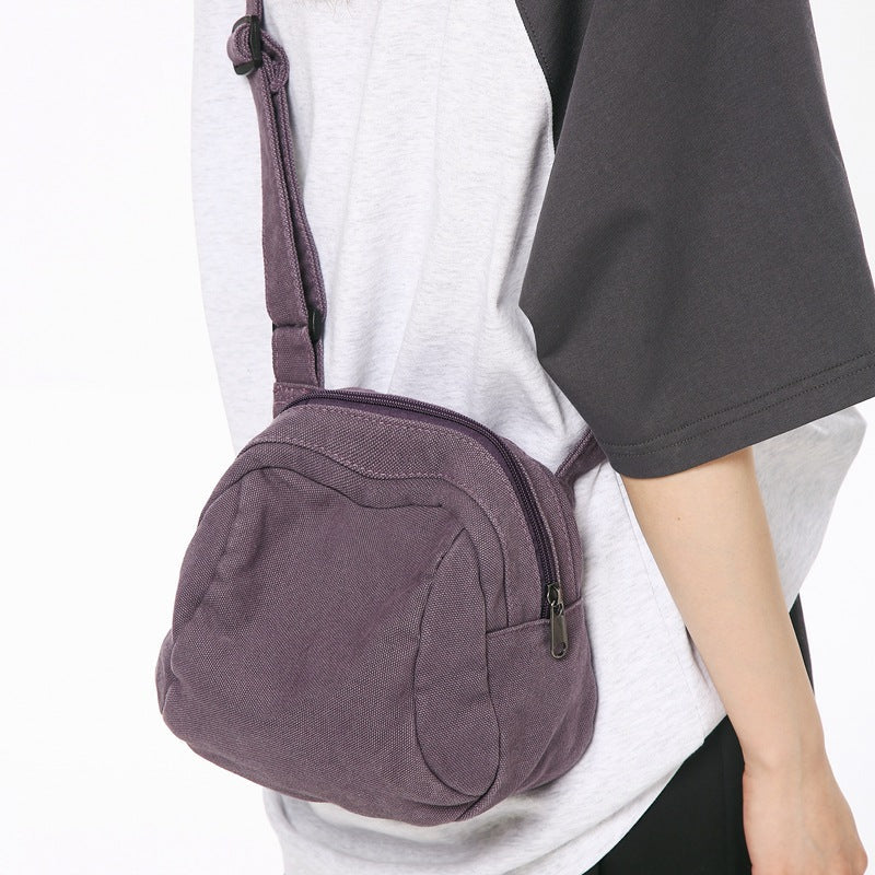 Retro Harajuku Canvas Crossbody Bag – Artistic Streetwear Commuter Bag for Women
