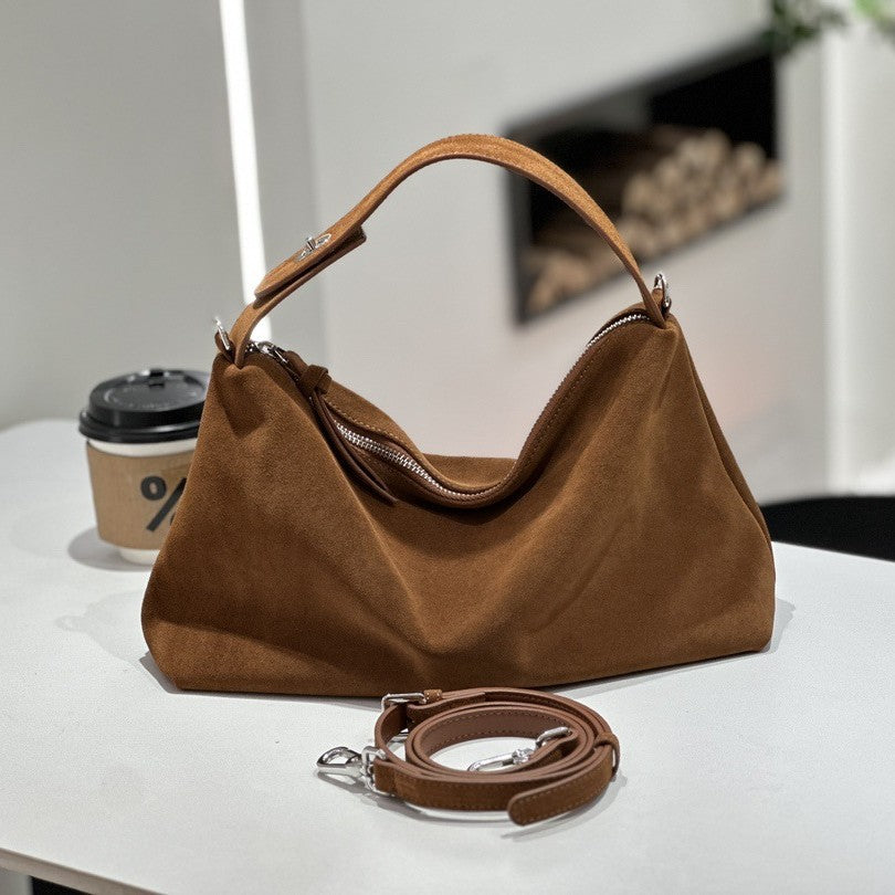 Genuine Leather Crossbody Tote Bag