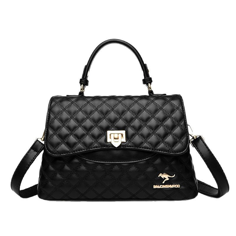 Diamond-Quilted PU Leather Crossbody Shoulder Bag – Streetwear Everyday Handbag for Women