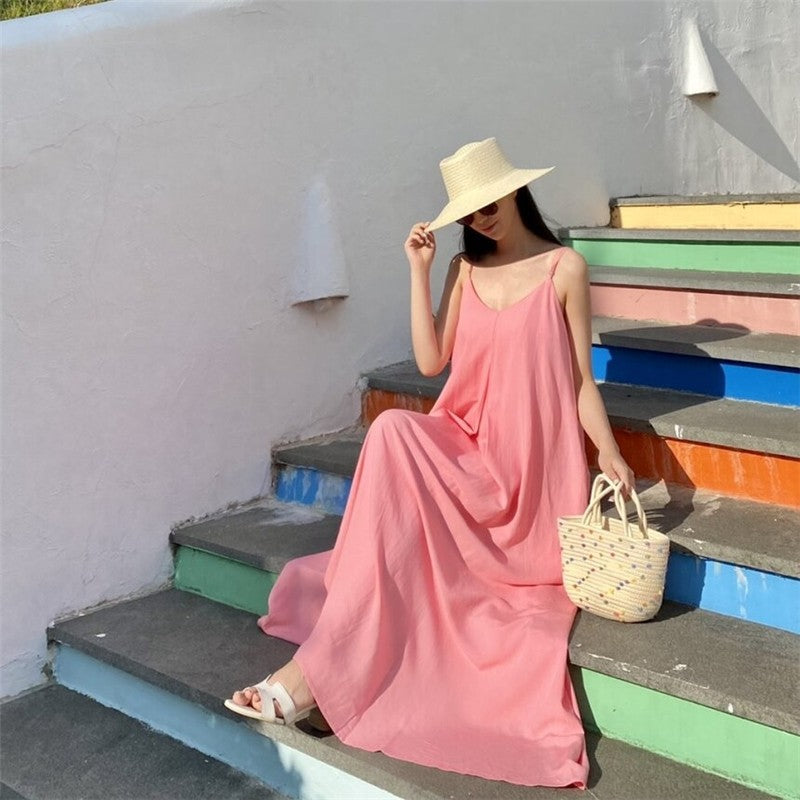 Sophisticated Draped Solid Color Dress