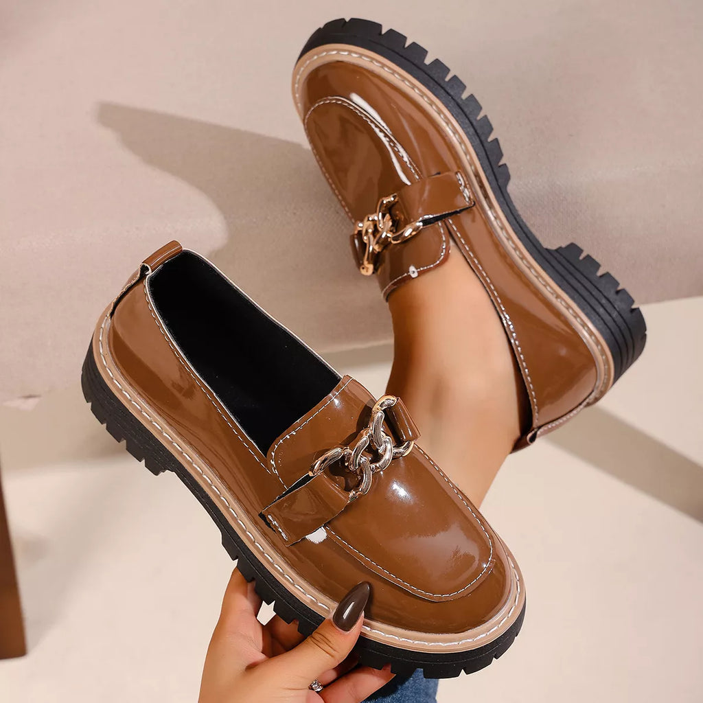 Chain Decor Chunky Loafers