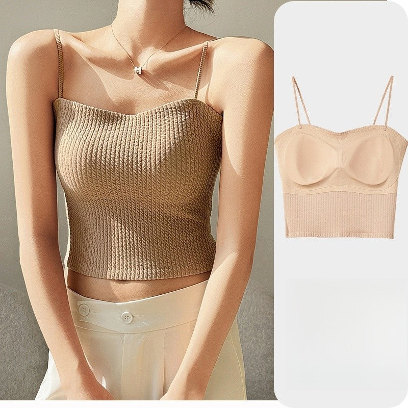 Seamless Invisible Cup Camisole with Built-In Padding