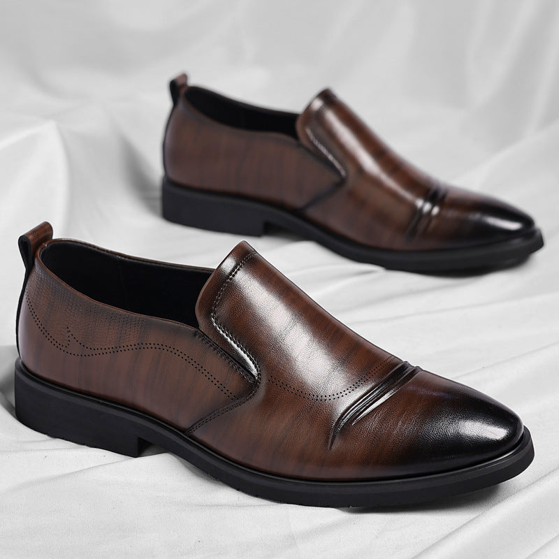 Men's Plus-Size Vintage Business Slip-On Leather Loafers