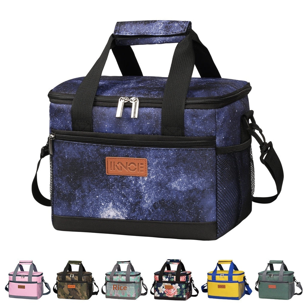 Insulated Tote Bag - Foldable Oxford Fabric Cooler Lunch Bag for Women